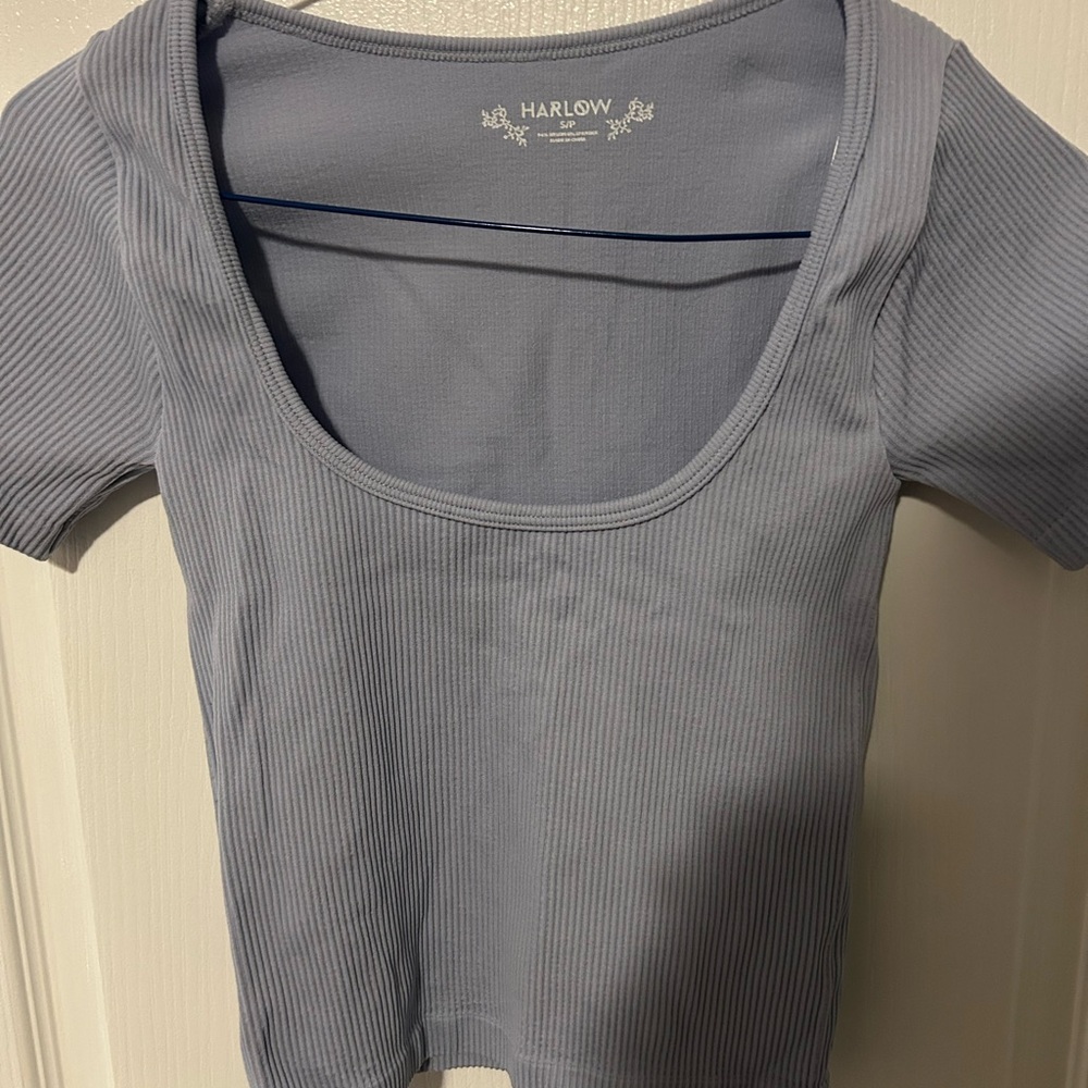 Harlow Women's Blue Ribbed Top